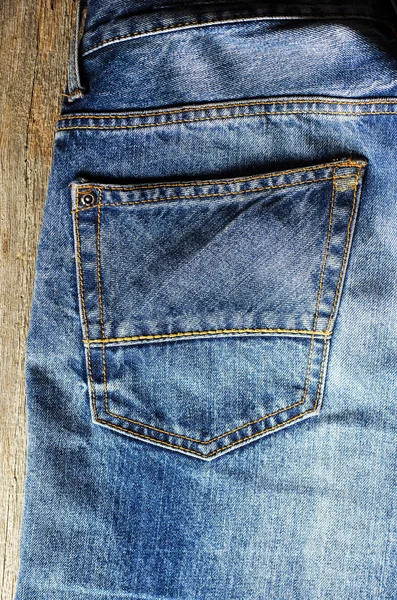 Tasca posteriore blu jeans — Foto Stock