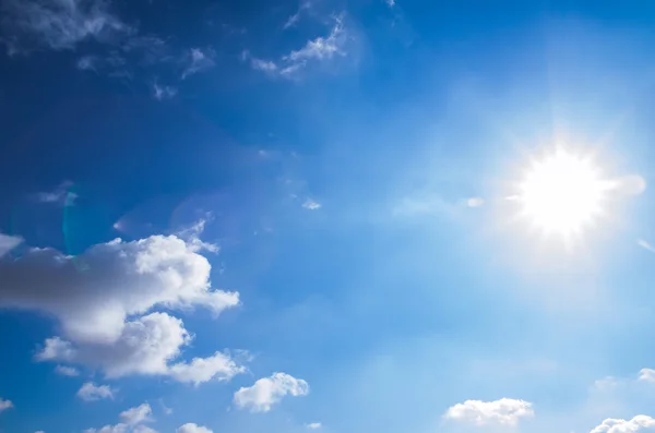 Blue sky with cloud closeup — Stock Photo, Image