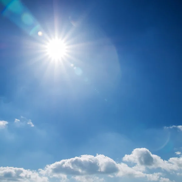 Blue sky with cloud closeup — Stock Photo, Image