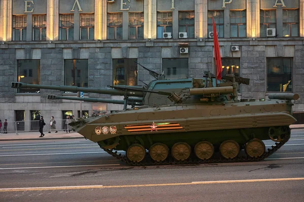 Federacja Rosyjska, Moskwa, 2021.04.29. Próba parady Dnia Zwycięstwa. — Zdjęcie stockowe