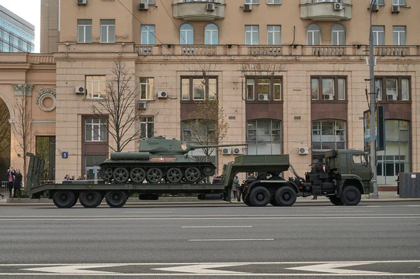 Russian Federation, Moscow, 2021.04.29. Victory Day parade rehearsal. — Stock Photo, Image