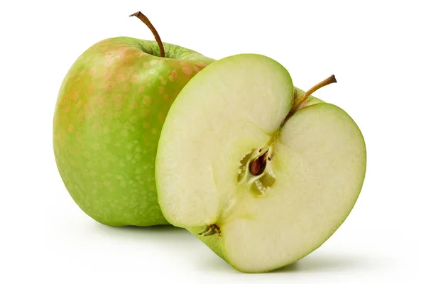 Die Frischen Granny Smith Äpfel Sind Isoliert Auf Weißem Hintergrund — Stockfoto