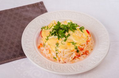 Yengeç Salatası tatlı biber ile