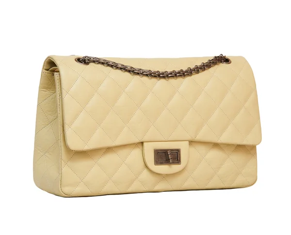 Borsa donna in pelle beige — Foto Stock