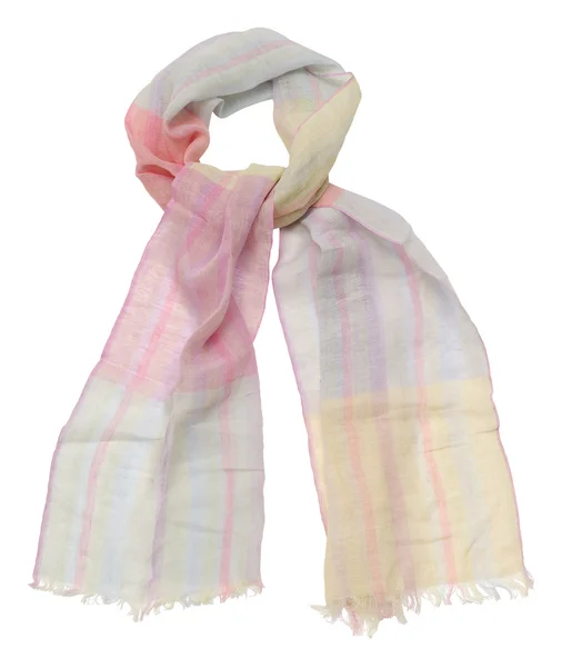 Pink scarf on white background — Stock Photo, Image