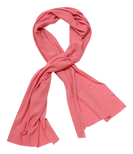 Foulard rose sur fond blanc — Photo