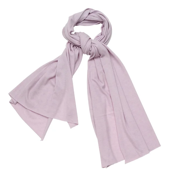 Bufanda lila sobre fondo blanco —  Fotos de Stock