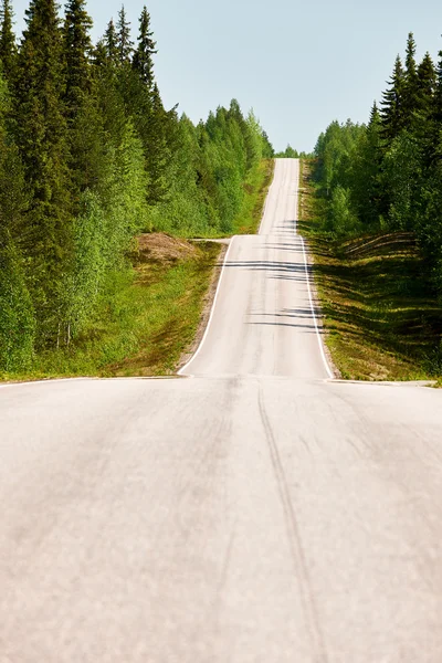 Finnish road in spring — Stock Photo, Image