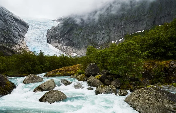 Bela geleira na Noruega — Fotografia de Stock