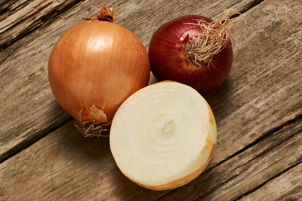 Three delicious onions — Stock Photo, Image
