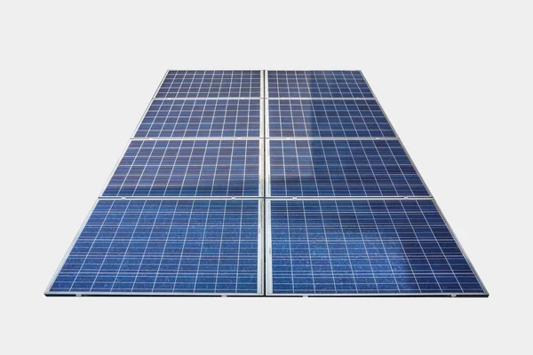 Painéis solares isolados sobre fundo branco — Fotografia de Stock