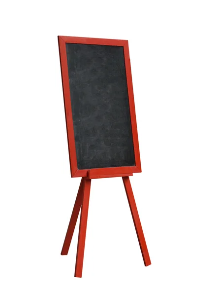 Yazı tahtası beyaz üzerine kırmızı ahşap çerçeve — Stok fotoğraf