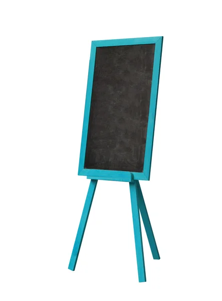 Yazı tahtası beyaz mavi ahşap çerçeve — Stok fotoğraf