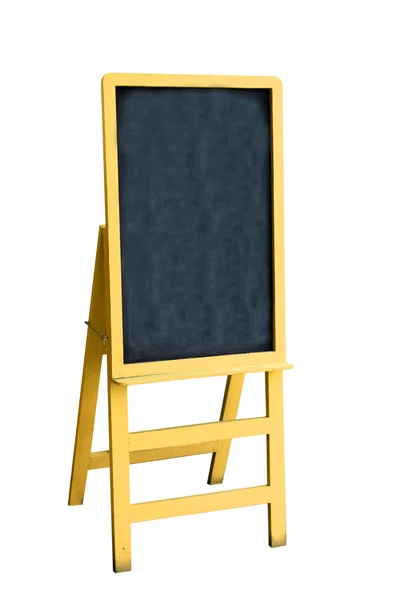 Sarı yazı tahtası beyaz yazı tahtası üzerinde — Stok fotoğraf