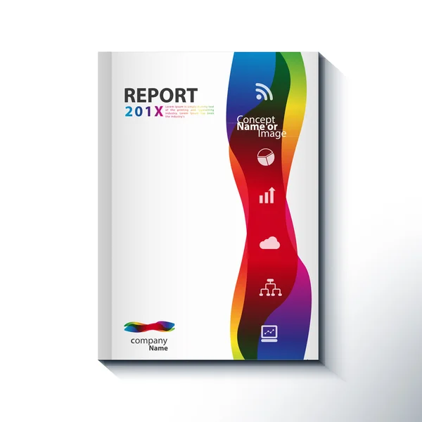 Σύγχρονη ετήσια έκθεση κάλυψη σχέδιο διάνυσμα σχεδιασμού — Διανυσματικό Αρχείο