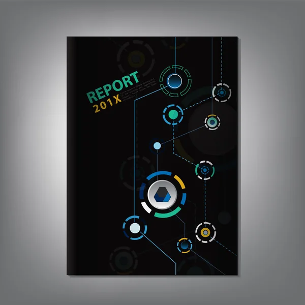Abstrakte Technologie Jahresbericht Cover Design — Stockvektor