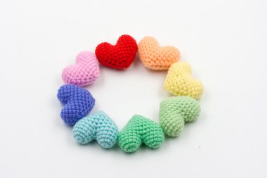 Renkli iplik Kalpler