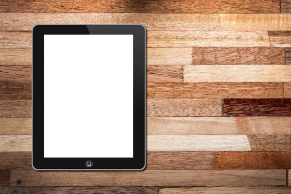 Tablet-PC auf Holzgrund — Stockfoto