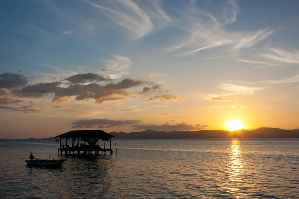 Pôr do sol no mar — Fotografia de Stock