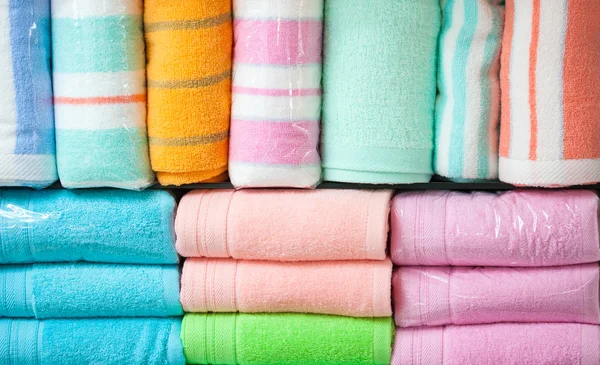 Colorful cotton towels — Stock Photo, Image