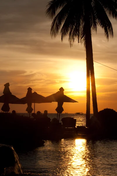 Sunset at a beach — Stock Photo, Image