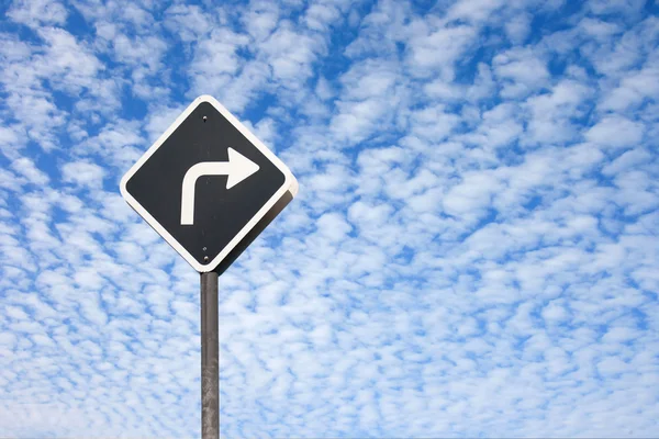 Traffic sign on the clouds — Stock Photo, Image