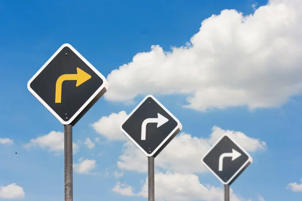 Traffic sign on the clouds — Stock Photo, Image