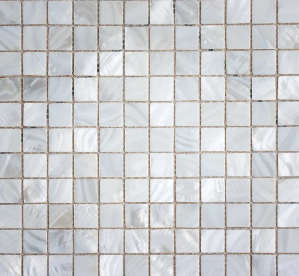 White Mosaic Tiles abstract texture and background — Stock Photo, Image