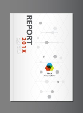 Modern Annual report Cover design vector, geometric or dna theme