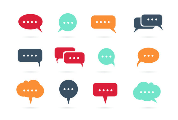 Speech bubble icons vector
