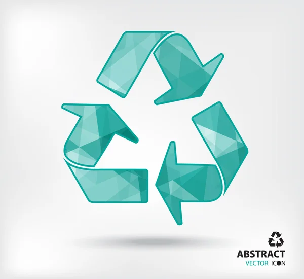 Reciclar vector abstracto icono geométrico polígono — Vector de stock