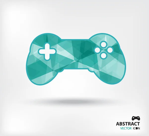 Controlador de juego vector abstracto icono geométrico polígono — Vector de stock