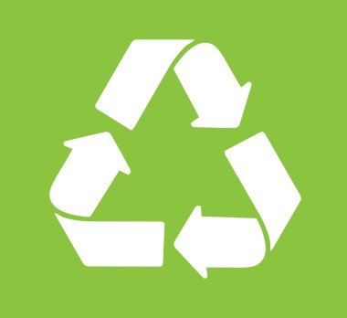 Green Recycle logo vector clipart