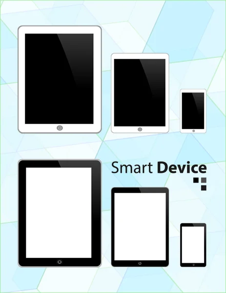 Tablet de dispositivo inteligente y teléfono Vector, Al igual que el iPad, T similares — Vector de stock