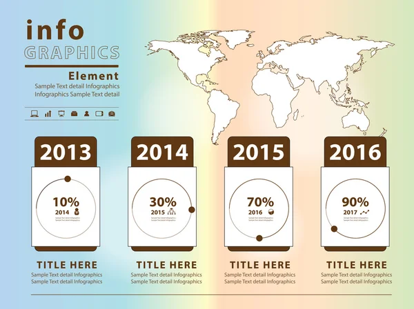 Modèle vectoriel infographique transparent — Image vectorielle