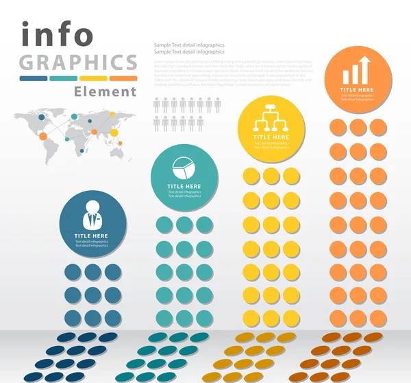 Conception de gabarits vectoriels infographiques — Image vectorielle