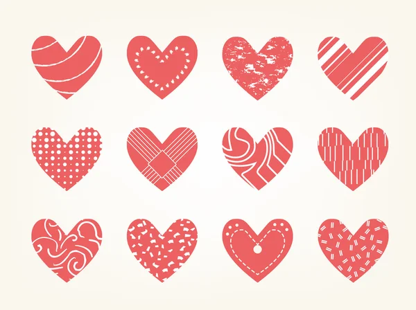 Valentine heart vector set  ,love symbol icon. — Stock Vector