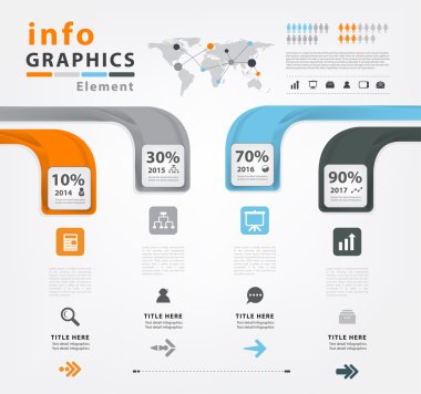 Infographic vektör tasarım şablonu
