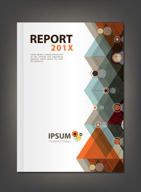 Modern Annual report Cover design vector, Multiply Triangle and  clipart