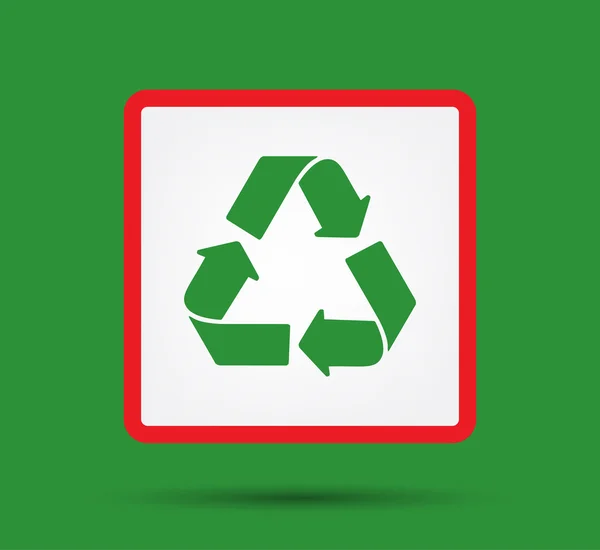 Grön återvinna logotypen vektor — Stock vektor
