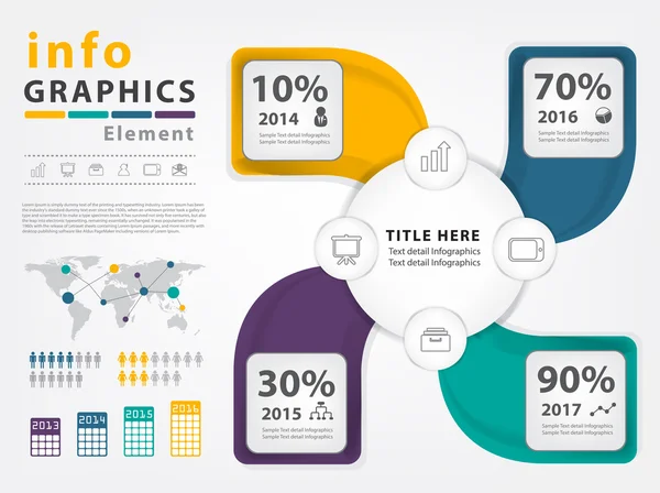 Infographic vector template design — Stock Vector