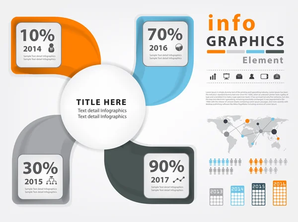 Infographic vector template design — Stock Vector