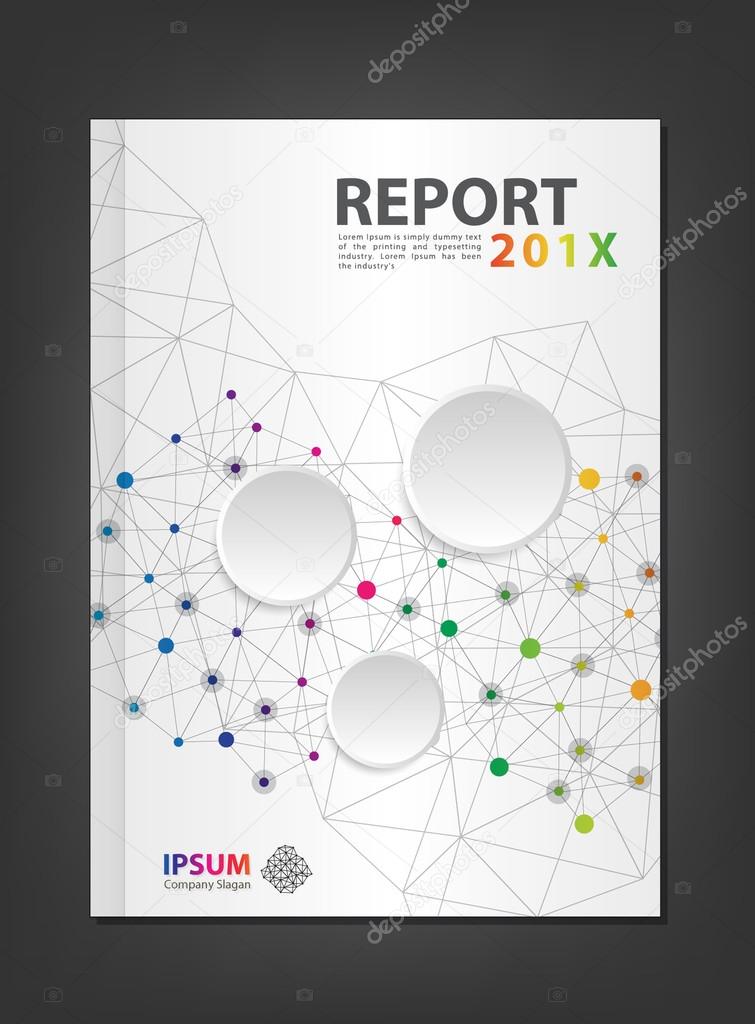 Modern Annual report Cover design vector geometric spectrum them