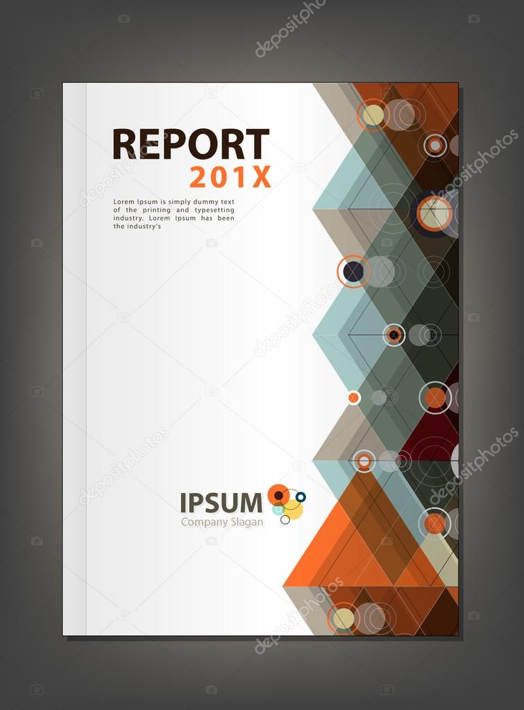 Modern Annual report Cover design vector, Multiply Triangle and 