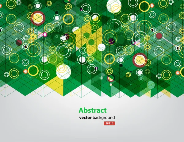 Absztrakt vektor háttér, a háromszög és a kör technológia — Stock Vector