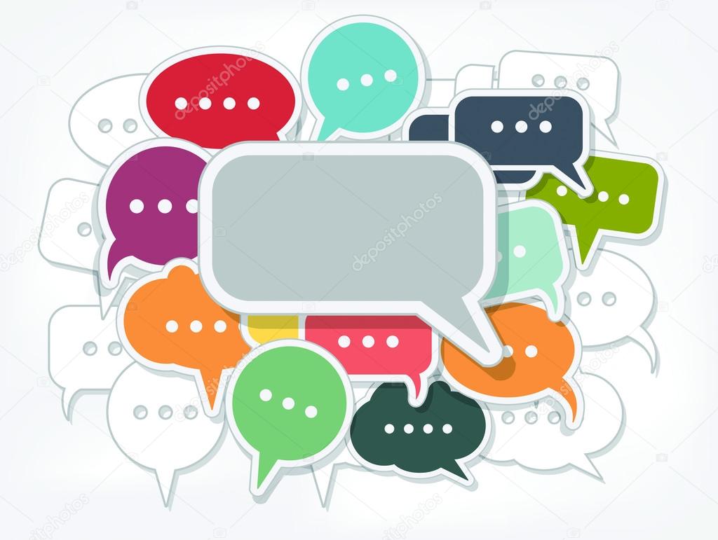 Speech bubble icons vector