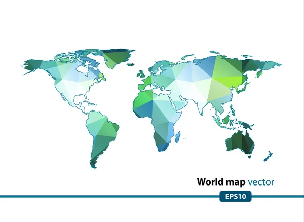 Wereld kaart vector achtergrond — Stockvector