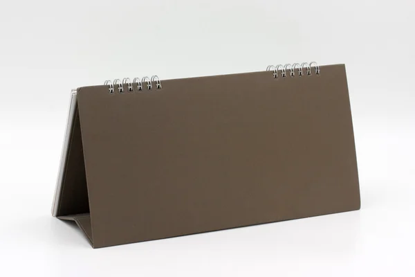 Schreibtisch blanko Kalender auf weiß — Stockfoto
