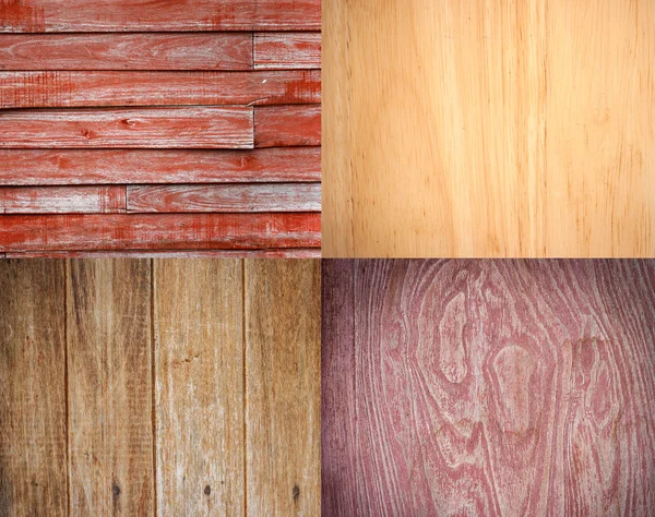 Kolaż z wysokiej szczegółowe tekstury drewna — Zdjęcie stockowe