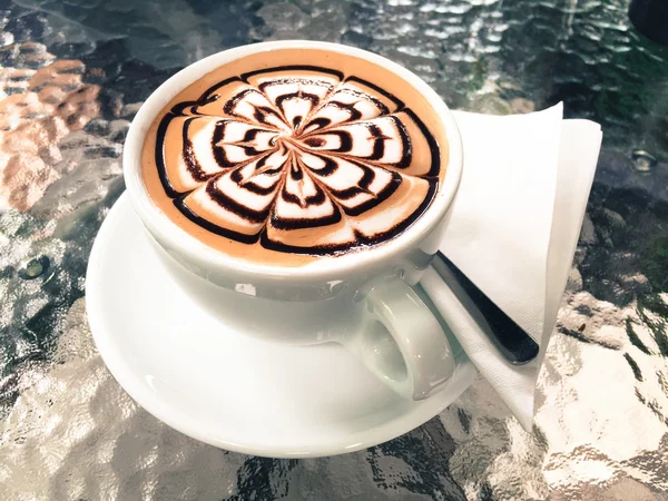 Cup of mocha coffee — Stock Photo, Image